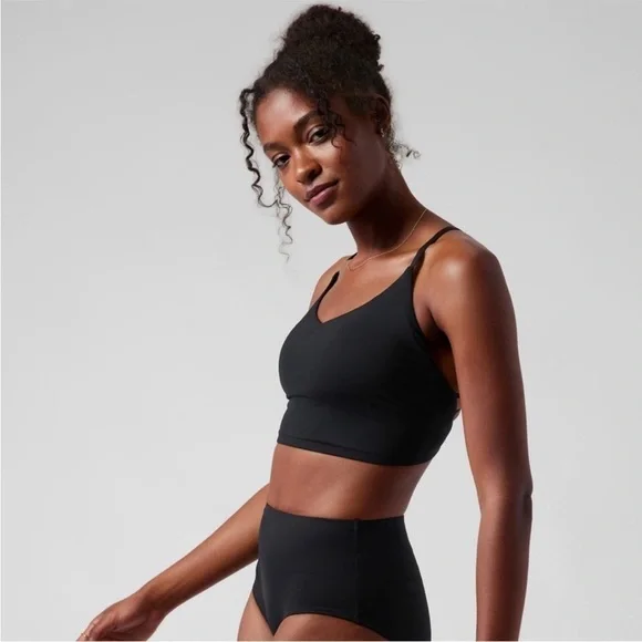 NWT! Athleta Black Ventura Crop Bikini Top D-DD - Multiple Sizes 💙